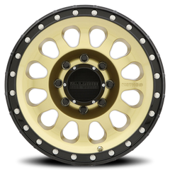 Aluminum Wheels 17x8.5 MR315 Bolt Pattern 8 On 180 Offset 25 Lip Size 1.89 Gold GD Black Street Loc Method