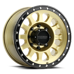 Aluminum Wheels 18x9 MR315 Bolt Pattern 8 On 180 Offset 18 Lip Size 1.65 Gold GD Black Street Loc Method