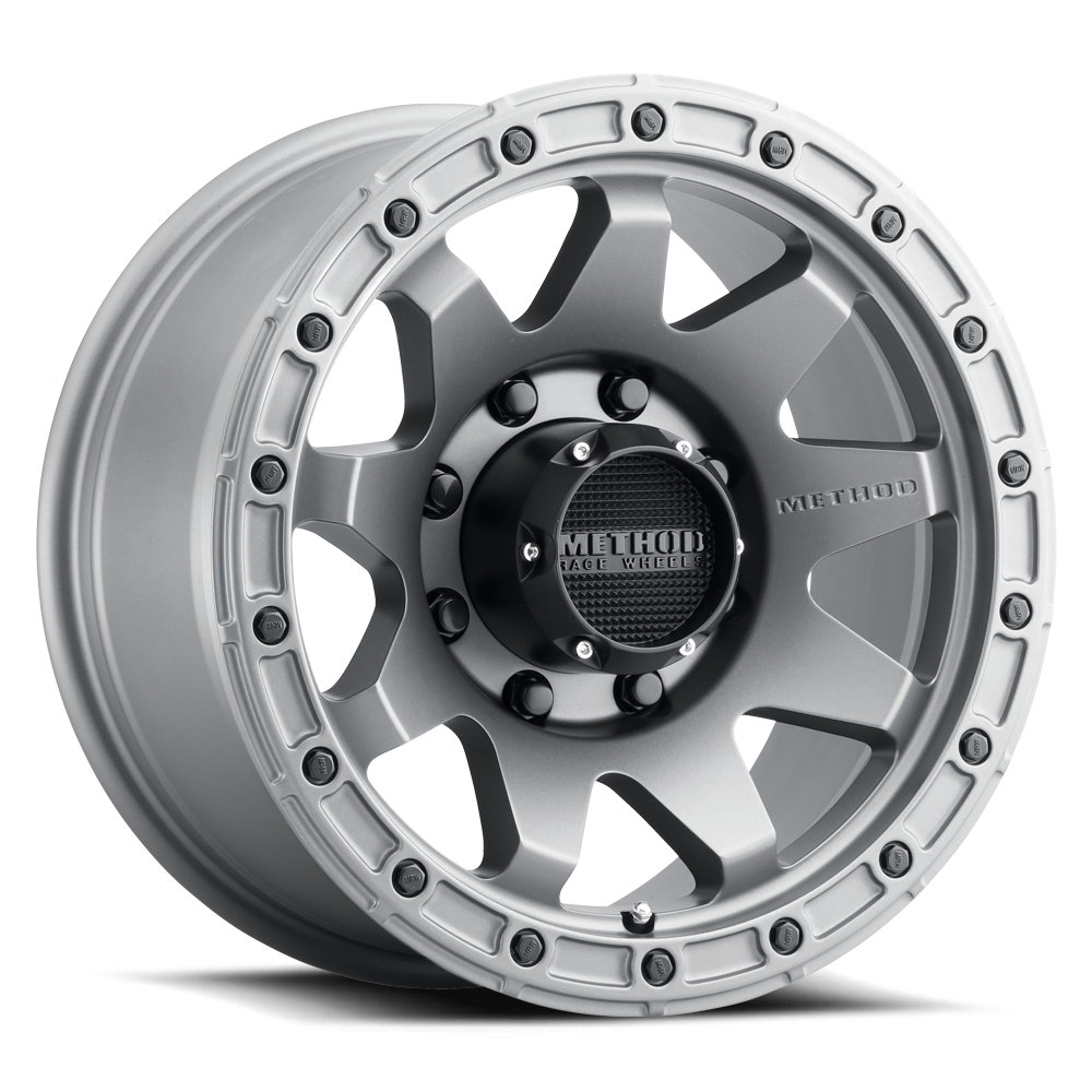 Aluminum Wheels 20x9 MR317 Bolt Pattern 8 On 180 Offset 18 Lip Size 0.83 Matte Titanium GY Method