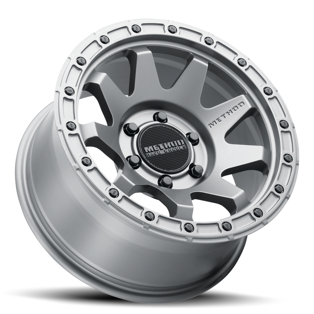 Aluminum Wheels 17x9 MR317 Bolt Pattern 8 On 165.1 Offset -12 Lip Size 1.57 Matte Titanium GY Method