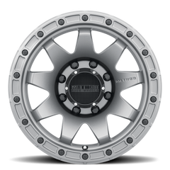 Aluminum Wheels 17x9 MR317 Bolt Pattern 8 On 165.1 Offset -12 Lip Size 1.57 Matte Titanium GY Method