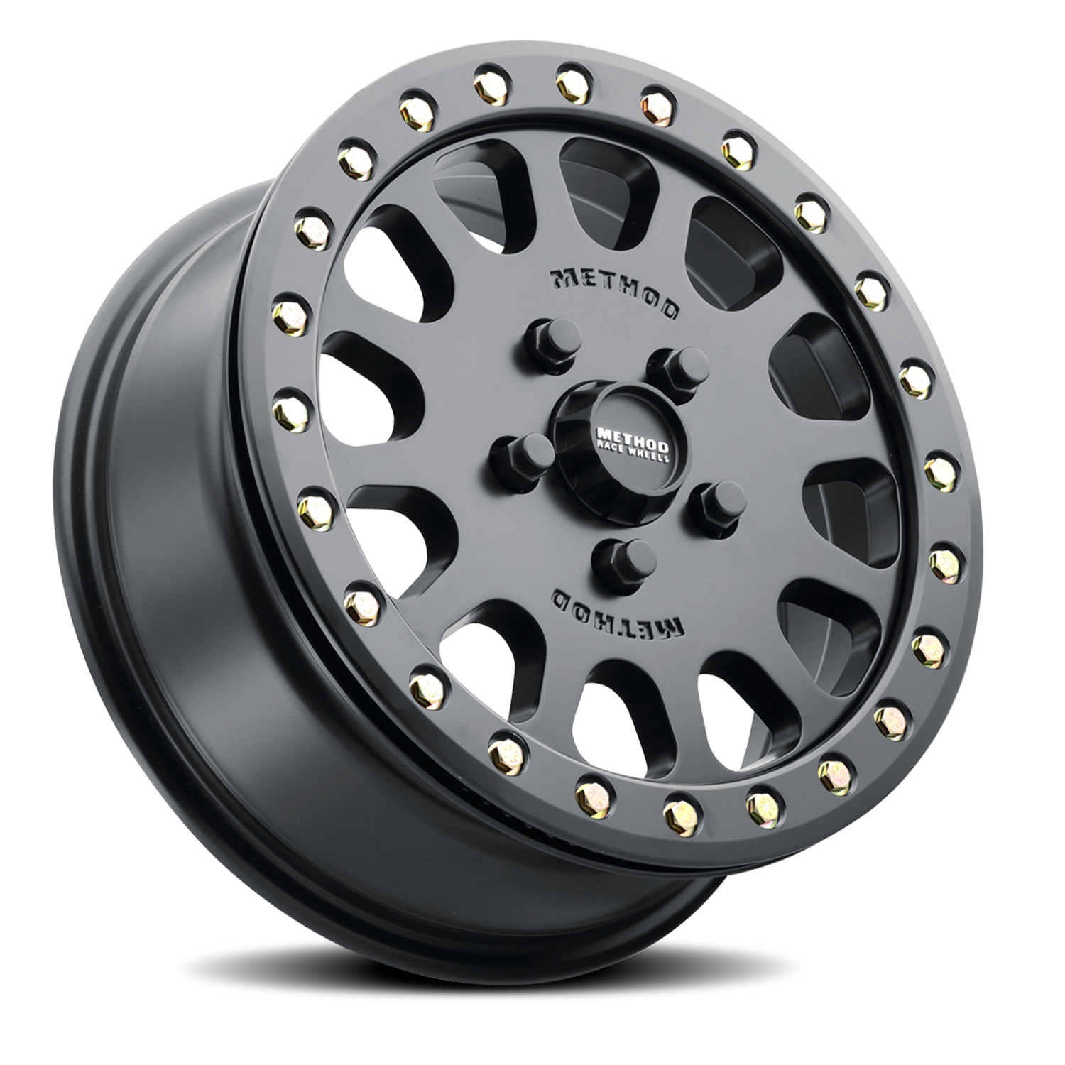Aluminum Wheels 15x6 MR401 Beadlock UTV Bolt Pattern 4 On 136 Offset 53 Lip Size 0 Matte Black MB Method