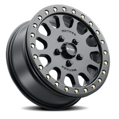 Aluminum Wheels 15x6 MR401 Beadlock UTV Bolt Pattern 4 On 136 Offset 53 Lip Size 0 Matte Black MB Method