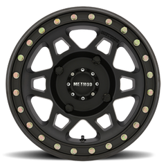 Aluminum Wheels 15x7 MR405 Beadlock UTV Bolt Pattern 4 On 136 Offset 38 Matte Black MB Method