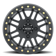 Aluminum Wheels 14x8 MR406 Beadlock UTV Bolt Pattern 4 On 136 Offset 0 Lip Size 2.36 Matte Black MB Method