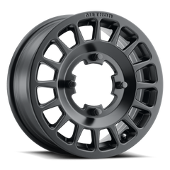 Aluminum Wheels 15x6 MR407 Bead Grip UTV Bolt Pattern 4 On 136 Offset 51 Lip Size 0 Matte Black MB Method