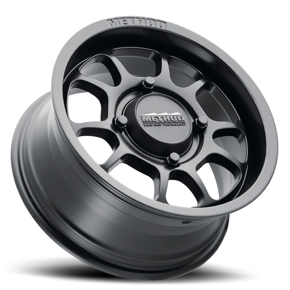 Aluminum Wheels 15x8 MR409 Bead Grip UTV Bolt Pattern 4 On 136 Offset 0 Lip Size 3.15 Matte Black MB Method