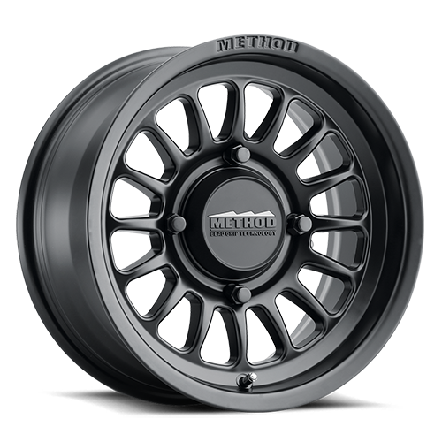 Aluminum Wheels 15x10 MR411 Bead Grip UTV Bolt Pattern 4 On 136 Offset 25 Lip Size 3.23 Matte Black MB Method