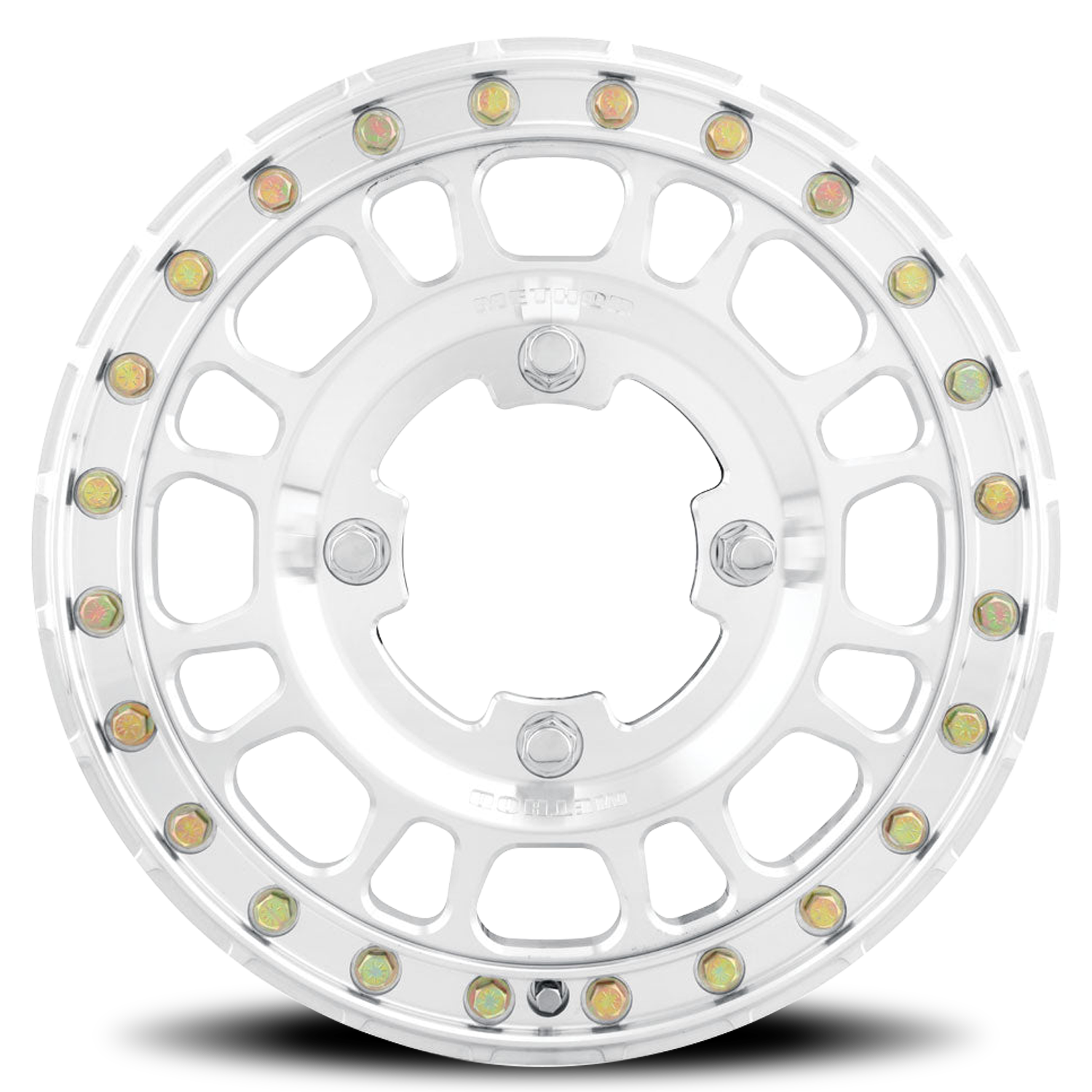 Aluminum Wheels 15x5 MR412 Beadlock UTV Bolt Pattern 4 On 136 Offset 43 Lip Size 0 Machined Raw Machined Method