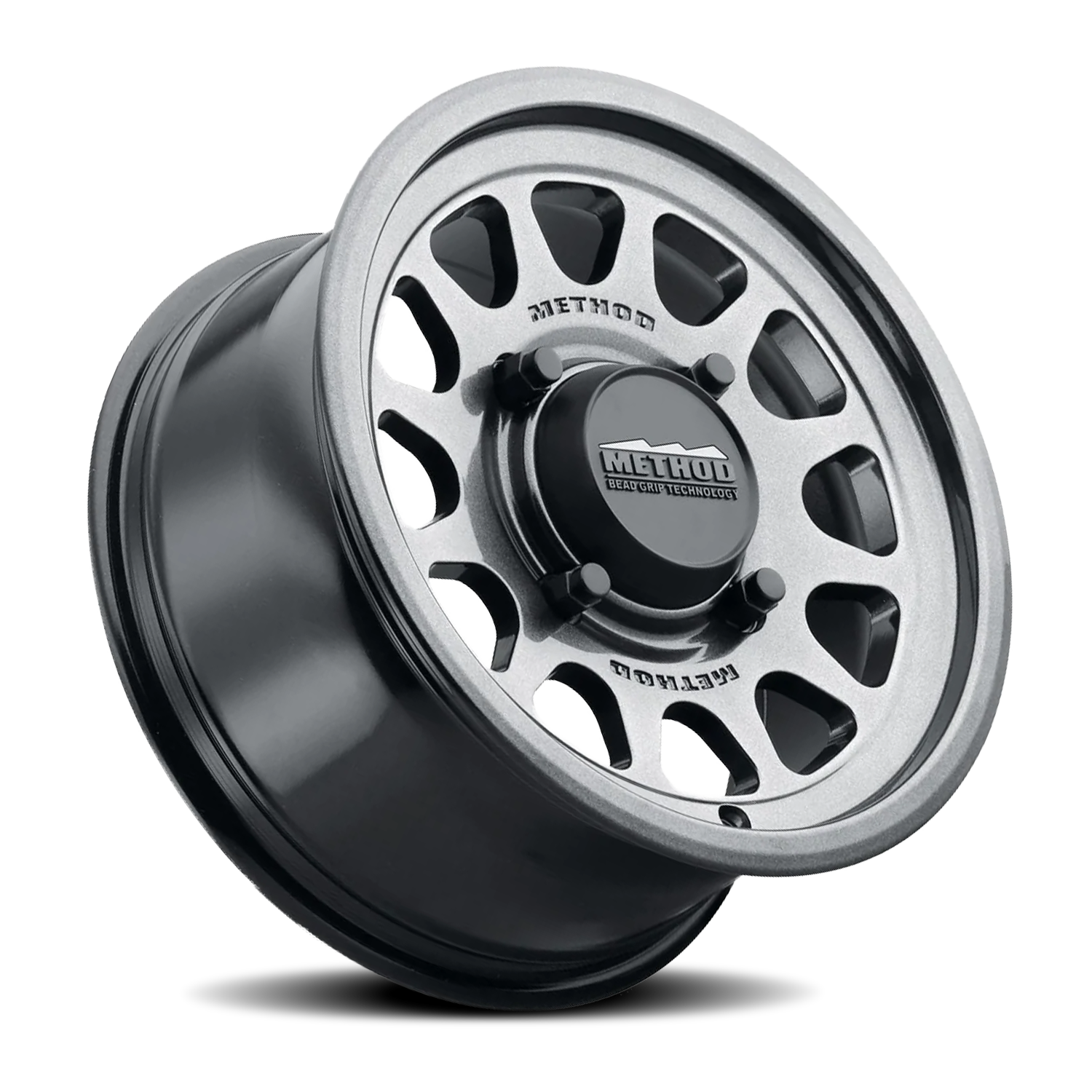 Aluminum Wheels 14x7 MR414 Bead Grip UTV Bolt Pattern 4 On 136 Offset 38 Lip Size 0.79 Graphite GY Method