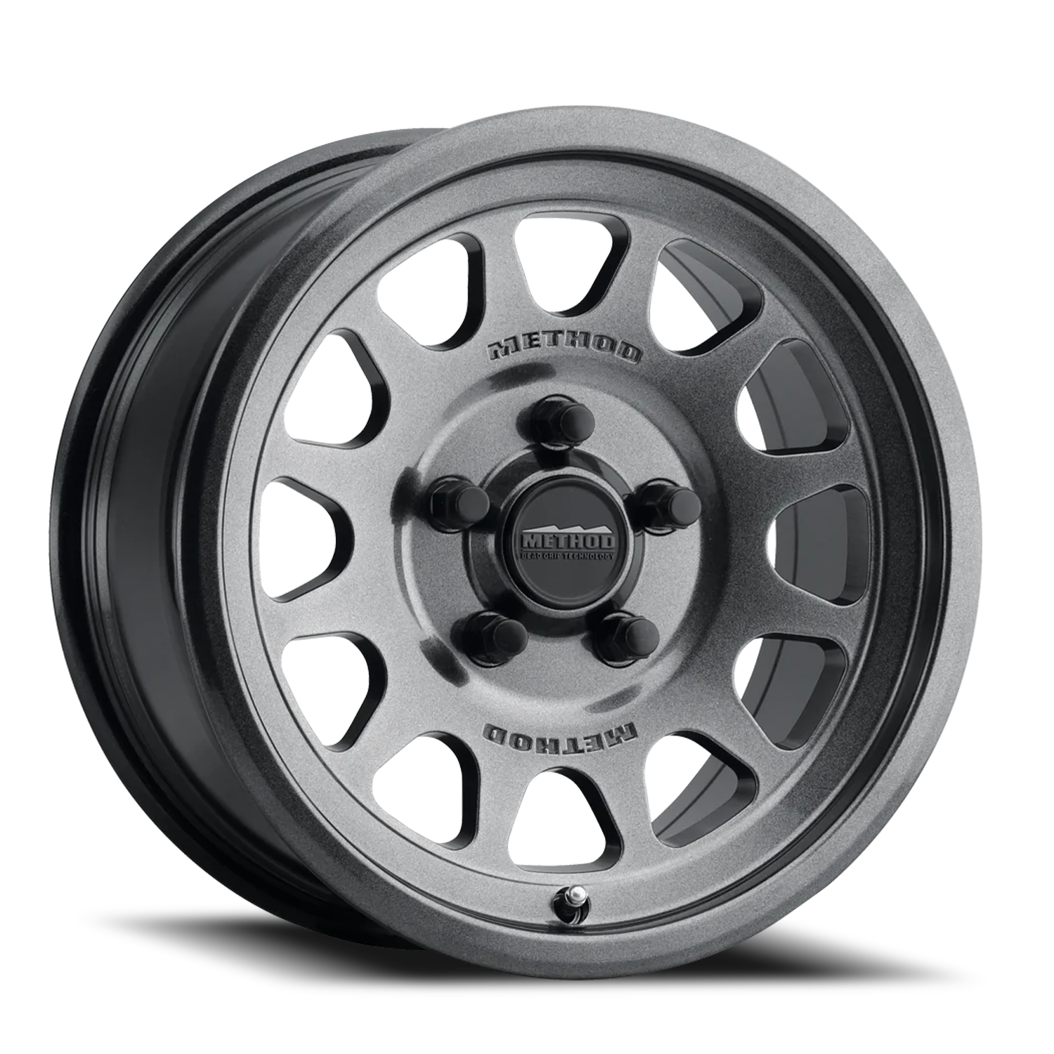 Aluminum Wheels 15x7 MR414 Bead Grip UTV Bolt Pattern 4 On 136 Offset 38 Lip Size 0.79 Graphite GY Method