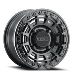 Aluminum Wheels 15x10 MR415 Beadlock UTV Bolt Pattern 4 On 136 Offset 25 Lip Size 2.09 Matte Black MB Gloss Black Ring Method