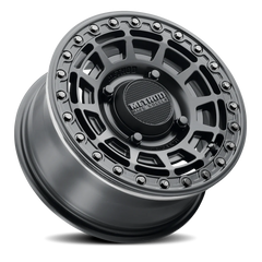 Aluminum Wheels 15x10 MR415 Beadlock UTV Bolt Pattern 4 On 136 Offset 25 Lip Size 2.09 Matte Black MB Gloss Black Ring Method