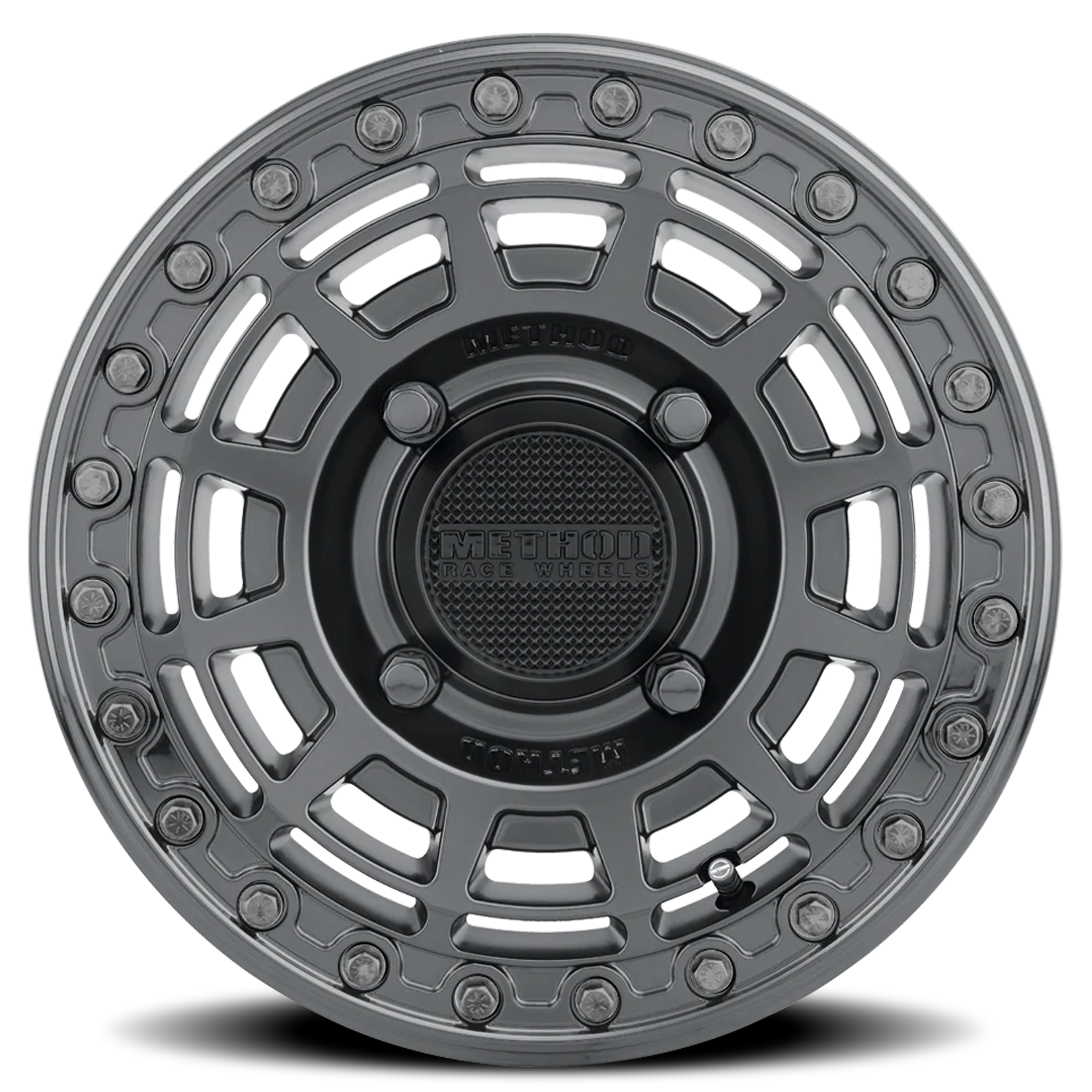 Aluminum Wheels 15x10 MR415 Beadlock UTV Bolt Pattern 4 On 136 Offset 25 Lip Size 2.09 Matte Black MB Gloss Black Ring Method