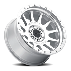 Aluminum Wheels 20x10 NV MR605 Bolt Pattern 8 On 180 Offset -24 Lip Size 2.83 Machined Silver SL Clear Coat Method