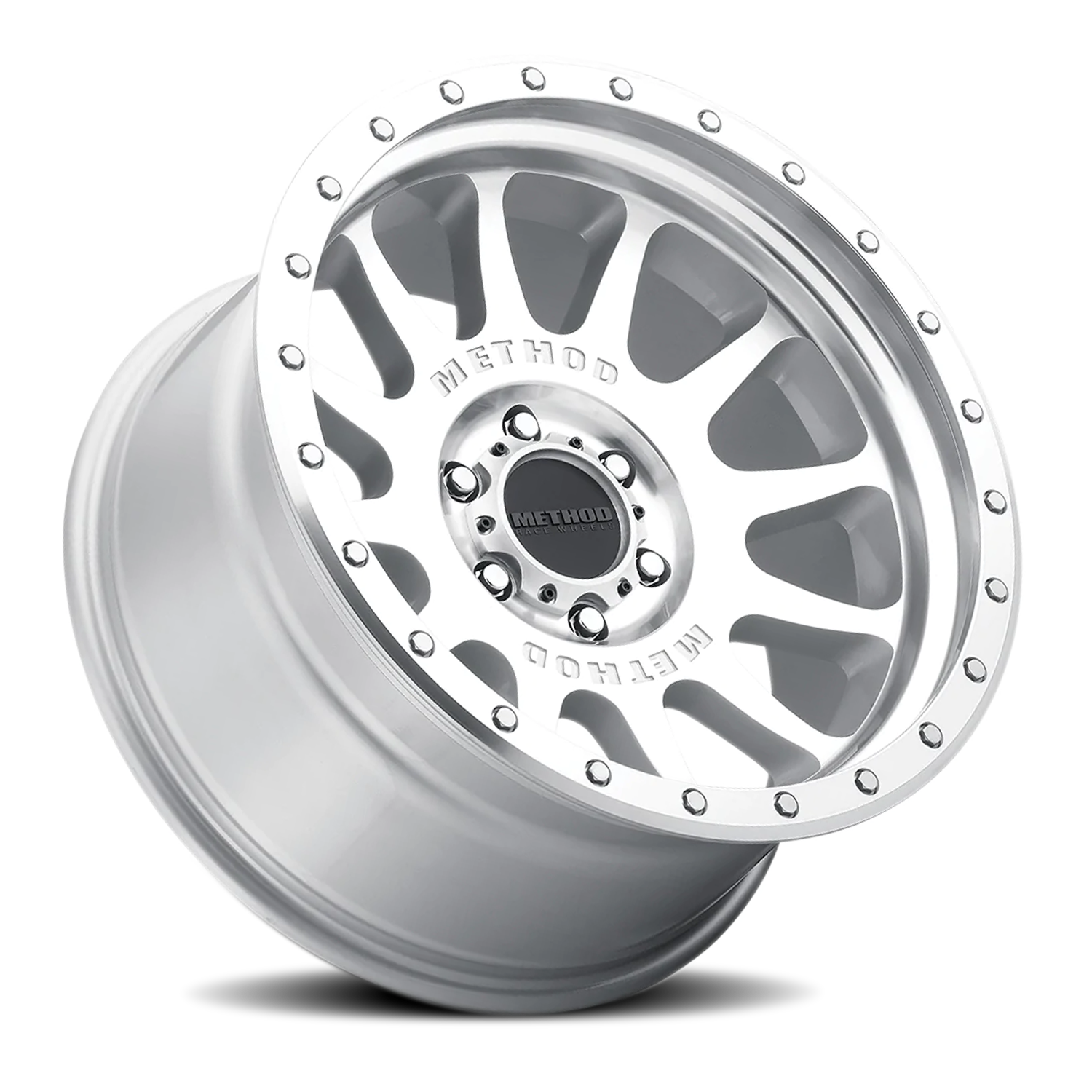 Aluminum Wheels 20x10 NV MR605 Bolt Pattern 8 On 180 Offset -24 Lip Size 2.83 Machined Silver SL Clear Coat Method