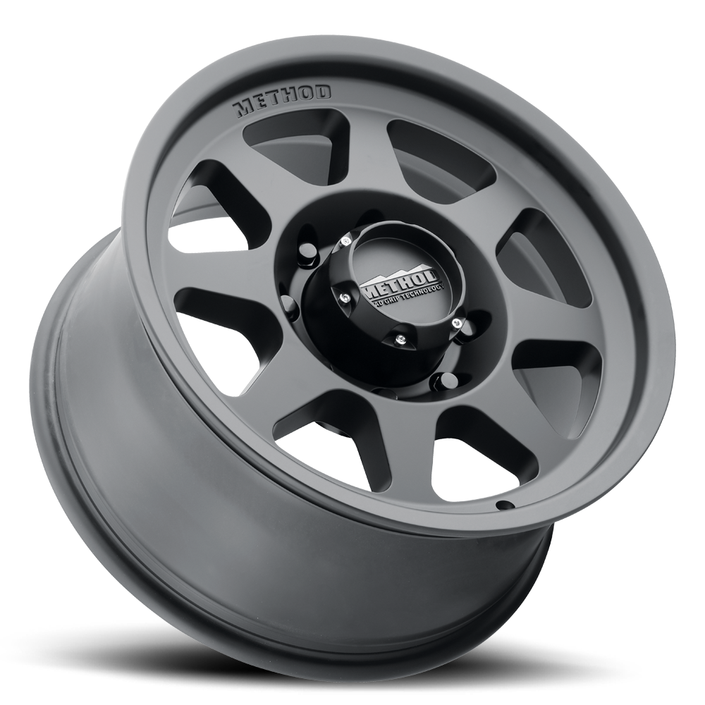 Aluminum Wheels 18x9 HD Bead Grip MR701 Bolt Pattern 8 On 180 Offset 18 Lip Size 1.81 Matte Black MB Method