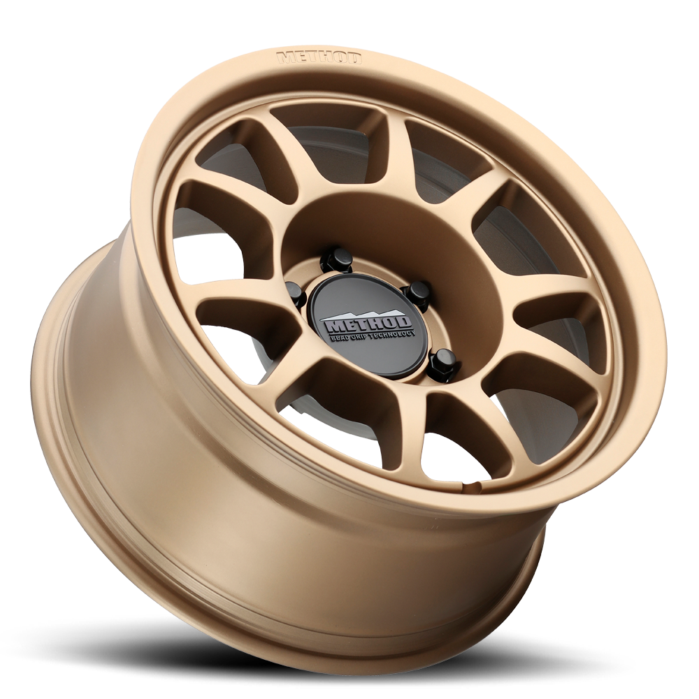 Aluminum Wheels 16x8 Bead Grip MR702 Bolt Pattern 6 On 120 Offset 30 Lip Size 1.18 Method Bronze BRZ Method