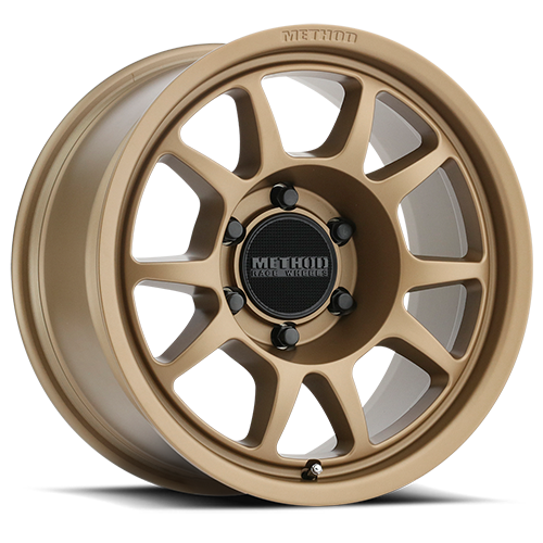 Aluminum Wheels 17x8.5 Bead Grip MR702 Bolt Pattern 6 On 139.7 Offset 0 Lip Size 1.18 Method Bronze BRZ Method