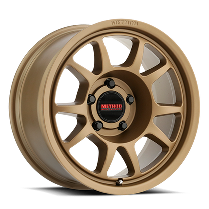 Aluminum Wheels 17x8.5 Bead Grip MR702 Bolt Pattern 6 On 139.7 Offset 0 Lip Size 1.18 Method Bronze BRZ Method
