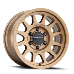 Aluminum Wheels 17x7.5 Bead Grip MR703 Bolt Pattern 6 On 130 Offset 50 Lip Size 0.87 Method Bronze BRZ Method
