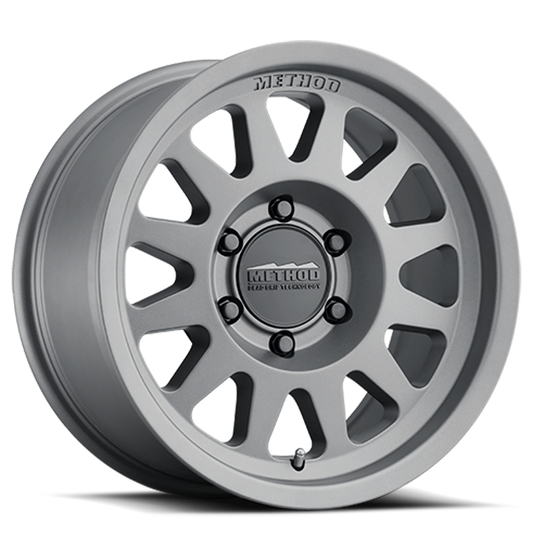 Aluminum Wheels 17x8.5 Bead Grip MR703 Bolt Pattern 6 On 139.7 Offset 35 Lip Size 0.79 Gloss Titanium SL Method