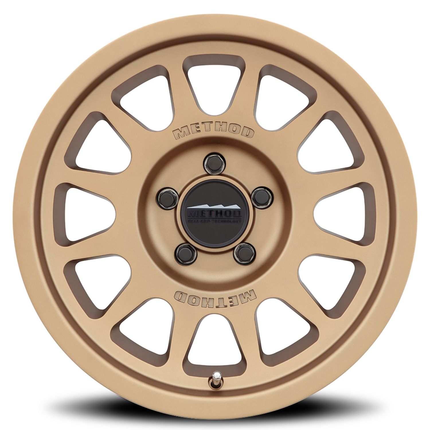 Aluminum Wheels 17x8.5 Bead Grip MR703 Bolt Pattern 8 On 165.1 Offset 0 Lip Size 1.18 Method Bronze BRZ Method