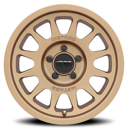 Aluminum Wheels 17x8.5 Bead Grip MR703 Bolt Pattern 8 On 165.1 Offset 0 Lip Size 1.18 Method Bronze BRZ Method
