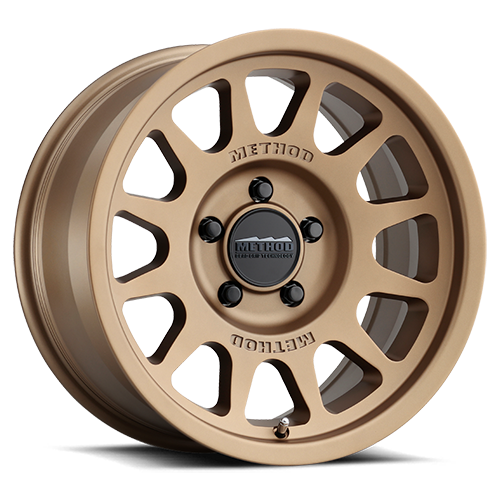 Aluminum Wheels 17x9 Bead Grip MR703 Bolt Pattern 8 On 165.1 Offset -12 Lip Size 1.18 Method Bronze BRZ Method