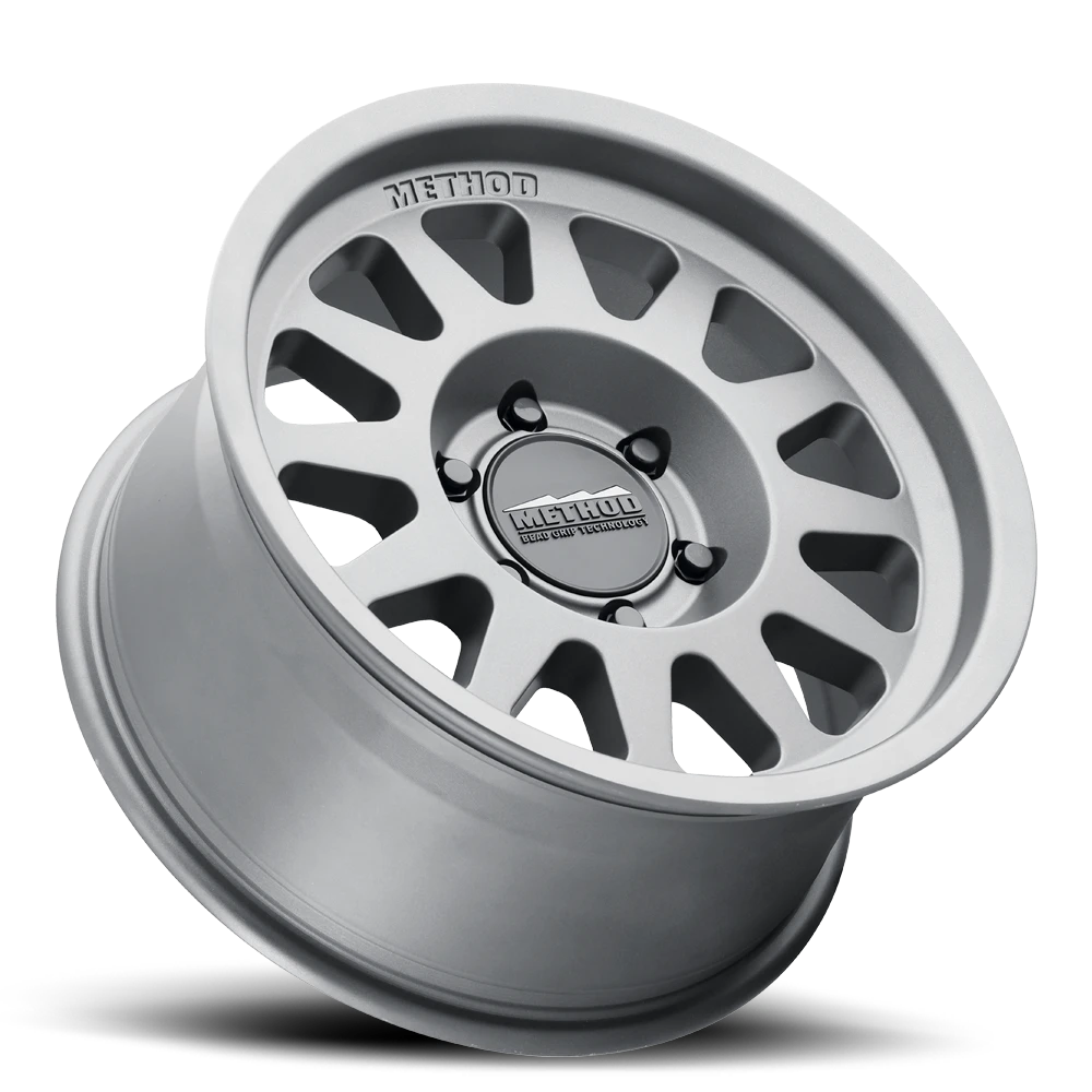 Aluminum Wheels 17x9 Bead Grip MR703 Bolt Pattern 8 On 165.1 Offset -12 Lip Size 1.18 Gloss Titanium SL Method