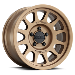Aluminum Wheels 17x9 Bead Grip MR703 Bolt Pattern 8 On 165.1 Offset -12 Lip Size 1.18 Method Bronze BRZ Method