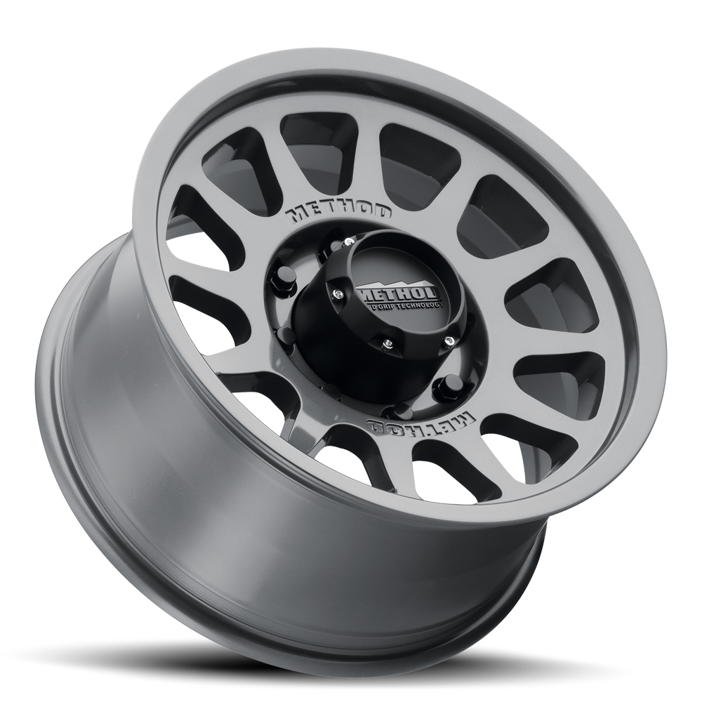 Aluminum Wheels 17x9 Bead Grip MR703 Bolt Pattern 8 On 165.1 Offset -12 Lip Size 1.18 Gloss Titanium SL Method