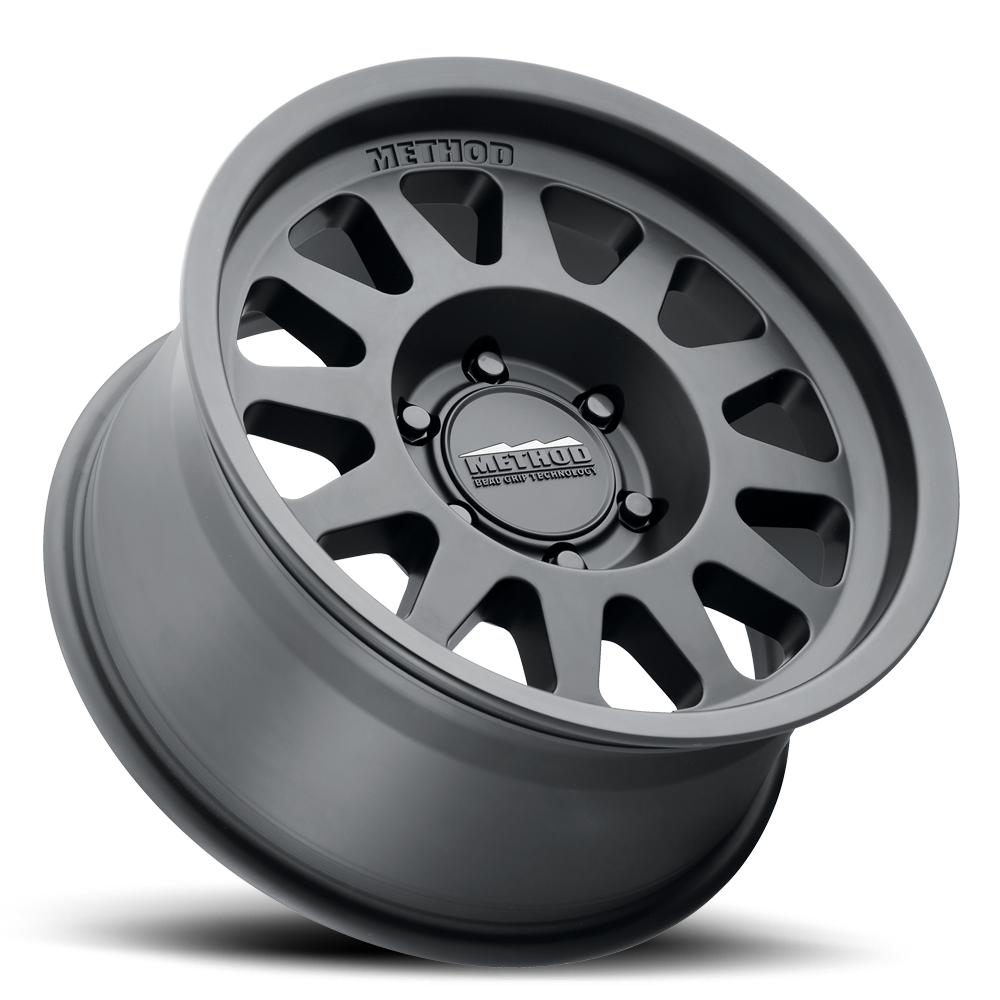 Aluminum Wheels 16x8 Bead Grip MR704 Bolt Pattern 6 On 139.7 Offset 0 Lip Size 1.77 Matte Black MB Method