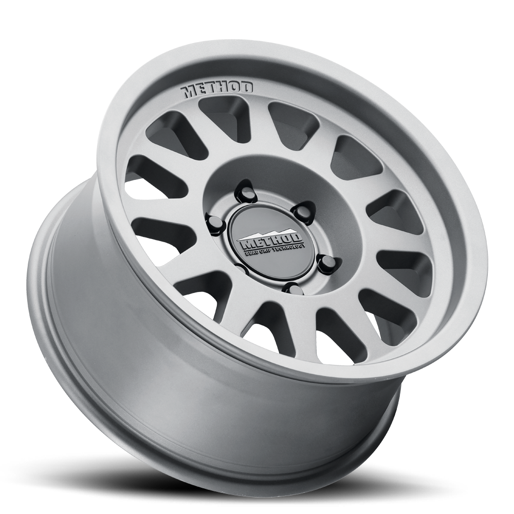 Aluminum Wheels 15x7 Bead Grip MR704 Bolt Pattern 5 On 100 Offset 15 Lip Size 1.18 Titanium SL Method