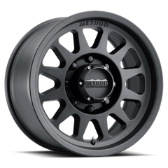 Aluminum Wheels 17x9 Bead Grip MR704 Bolt Pattern 8 On 180 Offset 18 Lip Size 1.77 Matte Black MB Method