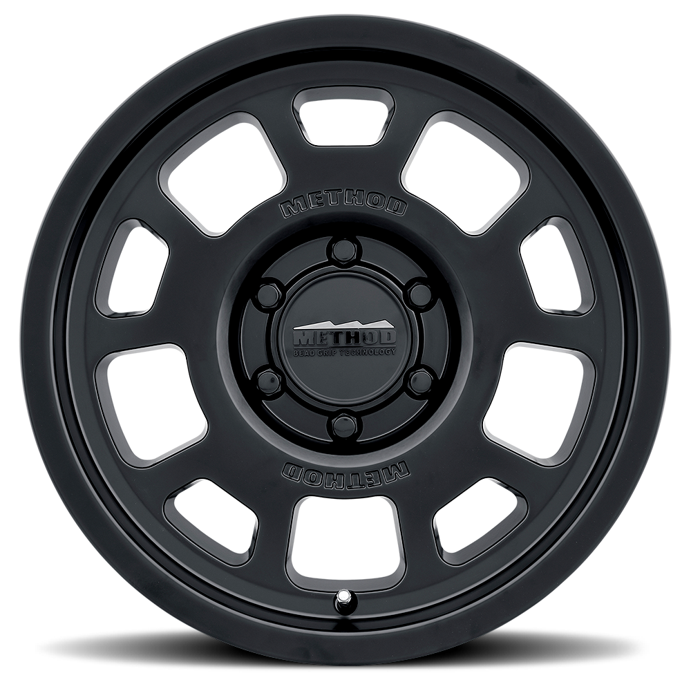 Aluminum Wheels 17x8.5 Bead Grip MR705 Bolt Pattern 8 On 180 Offset 0 Lip Size 1.22 Matte Black MB Method