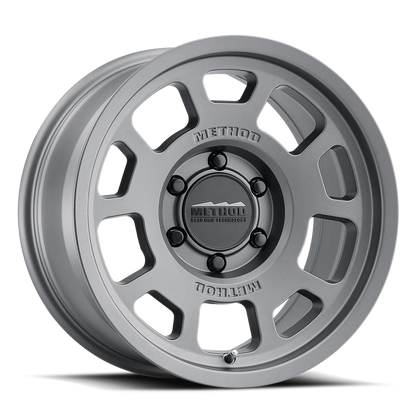 Aluminum Wheels 17x8.5 Bead Grip MR705 Bolt Pattern 8 On 180 Offset 0 Lip Size 1.22 Titanium SL Method