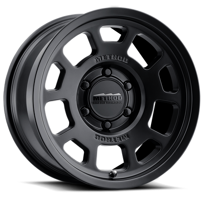 Aluminum Wheels 17x8.5 Bead Grip MR705 Bolt Pattern 8 On 180 Offset 0 Lip Size 1.22 Matte Black MB Method