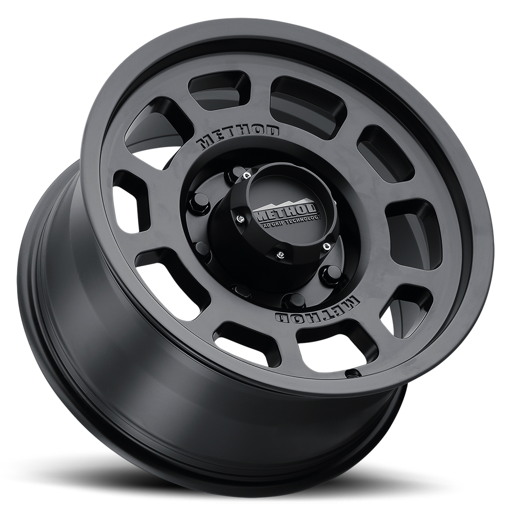 Aluminum Wheels 17x8.5 Bead Grip MR705 Bolt Pattern 8 On 180 Offset 0 Lip Size 1.22 Matte Black MB Method