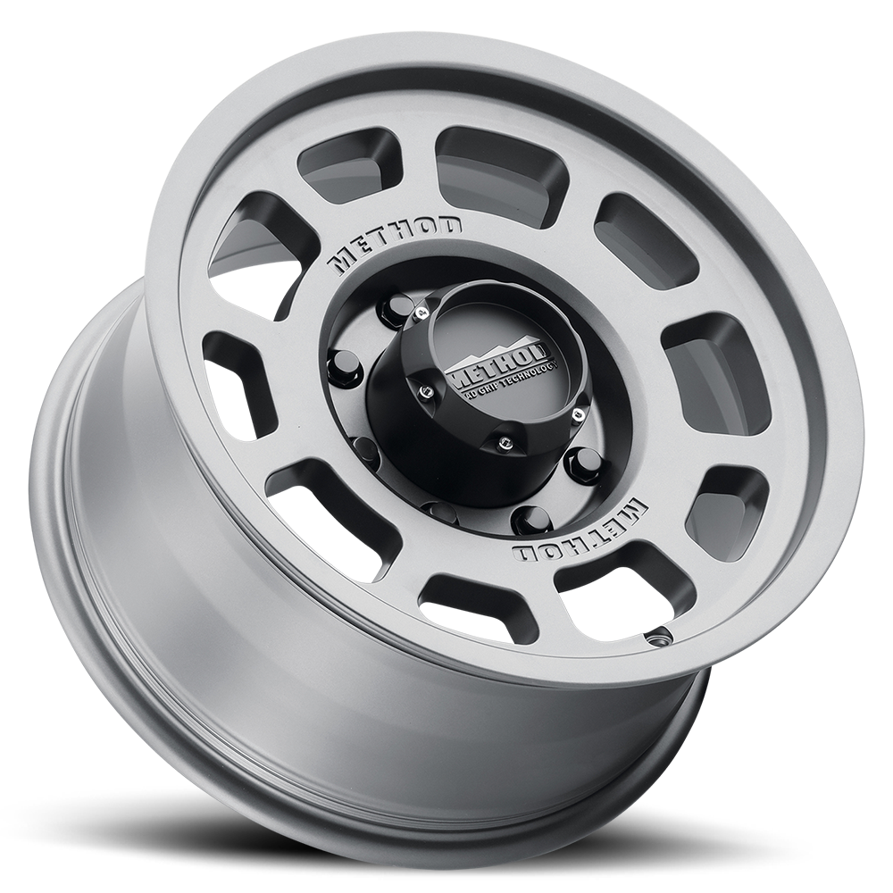 Aluminum Wheels 17x8.5 Bead Grip MR705 Bolt Pattern 8 On 180 Offset 0 Lip Size 1.22 Titanium SL Method