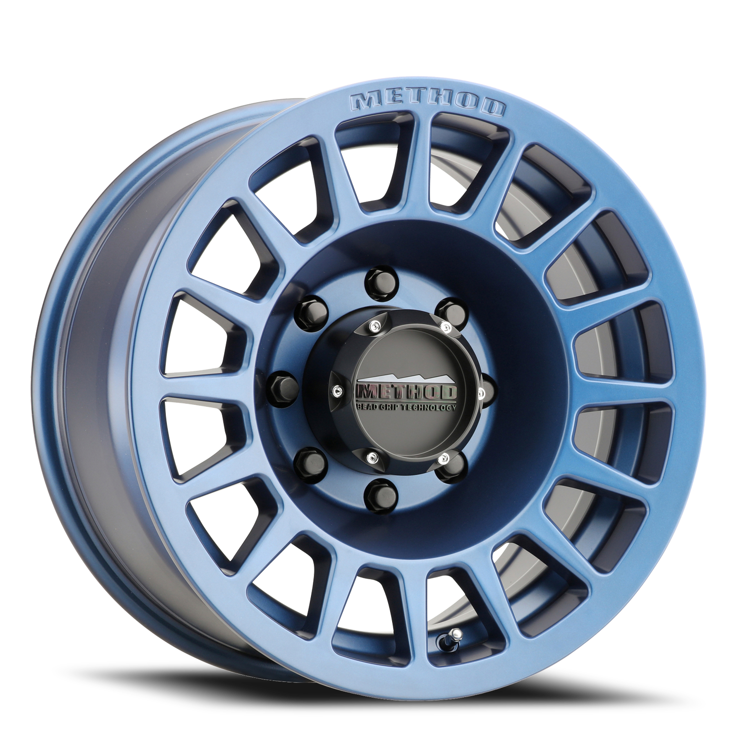 Aluminum Wheels 17x8.5 Bead Grip MR707 Bolt Pattern 8 On 170 Offset 0 Lip Size 0 Bahia Blue BL Method