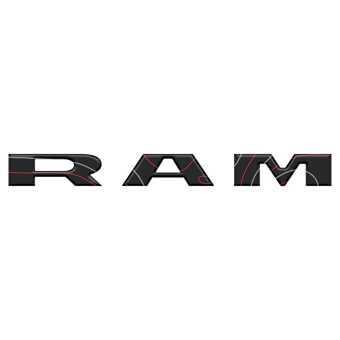 Grille Letter Overlays Fits 2025-2026 Ram 1500/2500/3500