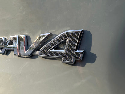 Rear Emblem "4" Letter Inserts Fits 2019-2025 Toyota Rav4