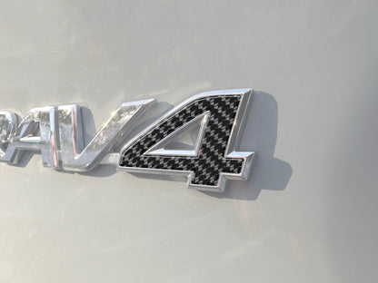 Rear Emblem "4" Letter Inserts Fits 2019-2025 Toyota Rav4