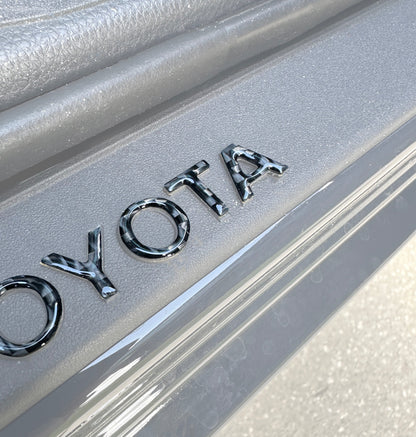Door Sill Letter Overlays Fits 2025-2026 Toyota 4Runner & 2024-2026 Toyota Tacoma