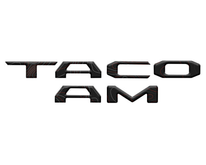 Tailgate Letter Inserts Fits 2016-2023 Toyota Tacoma
