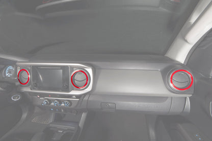 A/C Vent Rings Accent Trim Fits 2016-2023 Toyota Tacoma