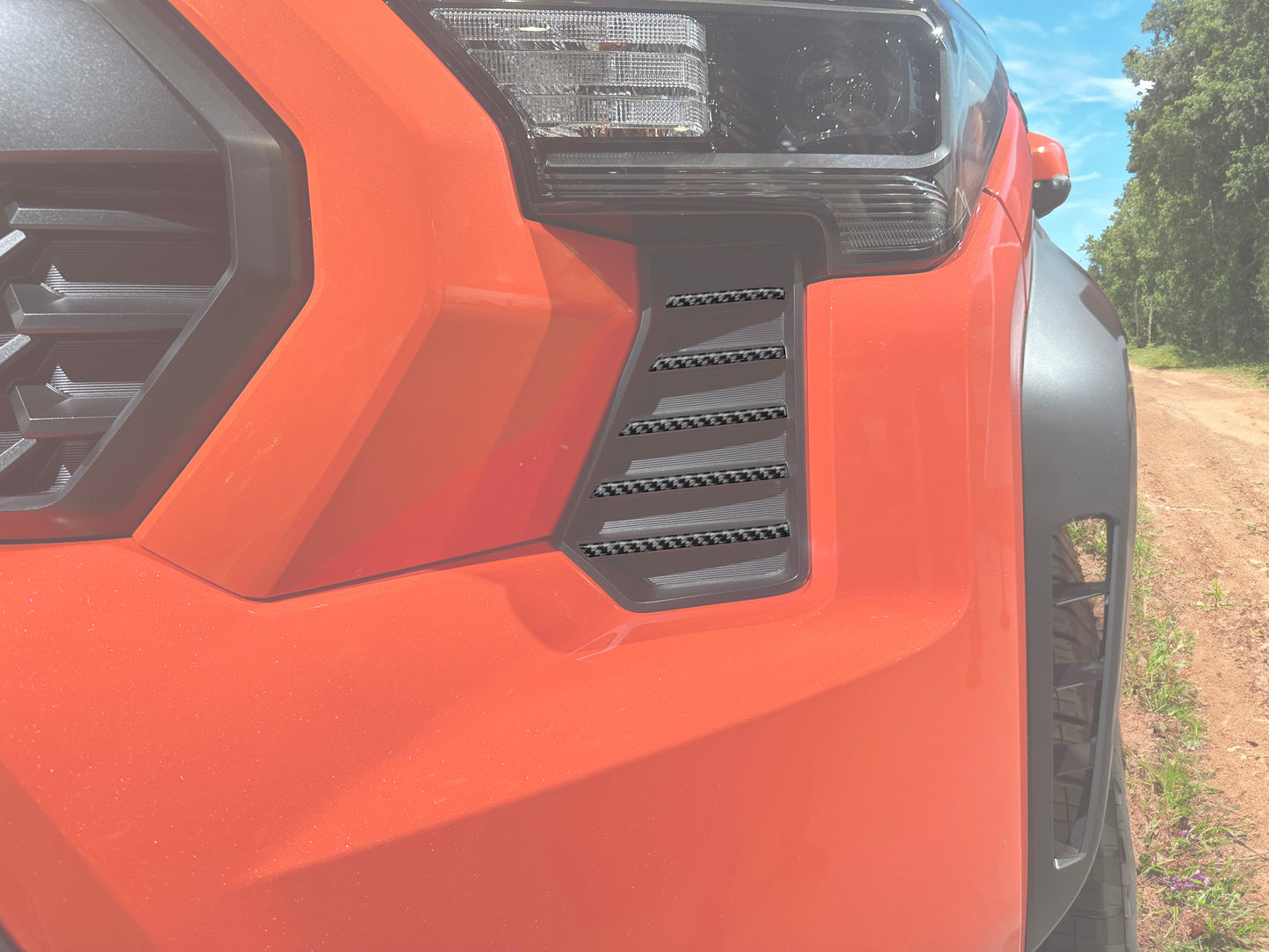Grille Side Line Accent Trim Fits 2024-2026 Toyota Tacoma