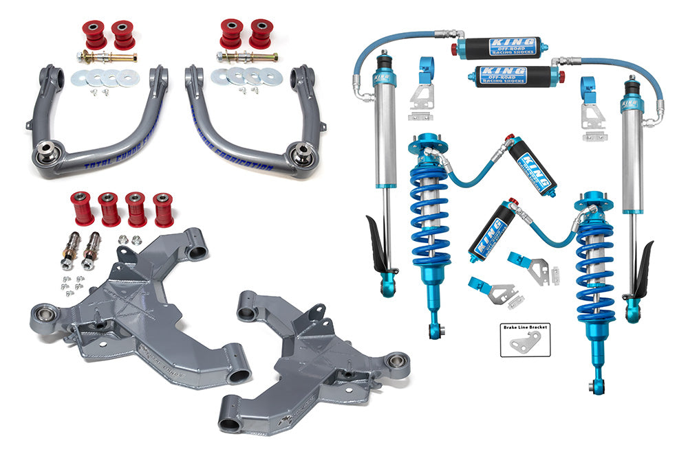 MID TRAVEL LIFT KIT W/ FRONT & REAR 2.5 INCH DIAMETER ADJUSTABLE KING SHOCKS <br>- 4TH GEN TACOMA