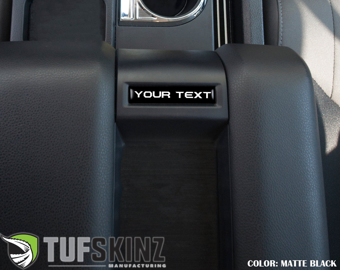 Center Console Badge-Custom Text - Fits 2014-2021 Toyota Tundra